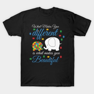 Elephant Puzzle Piece Autism Awareness Gift for Birthday, Mother's Day, Thanksgiving, Christmas T-Shirt